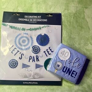 Golf Themed Party Decor and Napkins